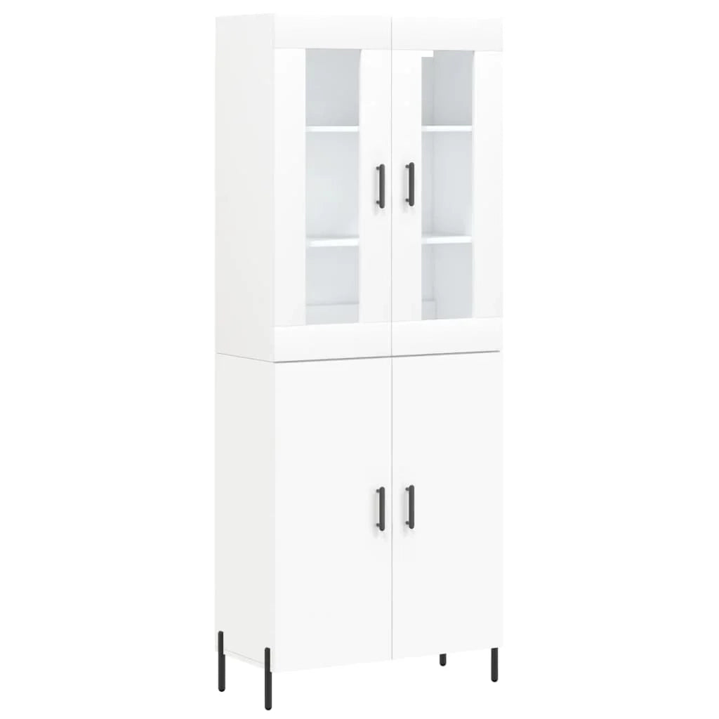 Buffet credenza cassettiera mobiletto mobile contenitore organizer cucina soggiorno salotto alto 69,5 x 34 x 180 cm legno ingegnerizzato bianco 02_0032636