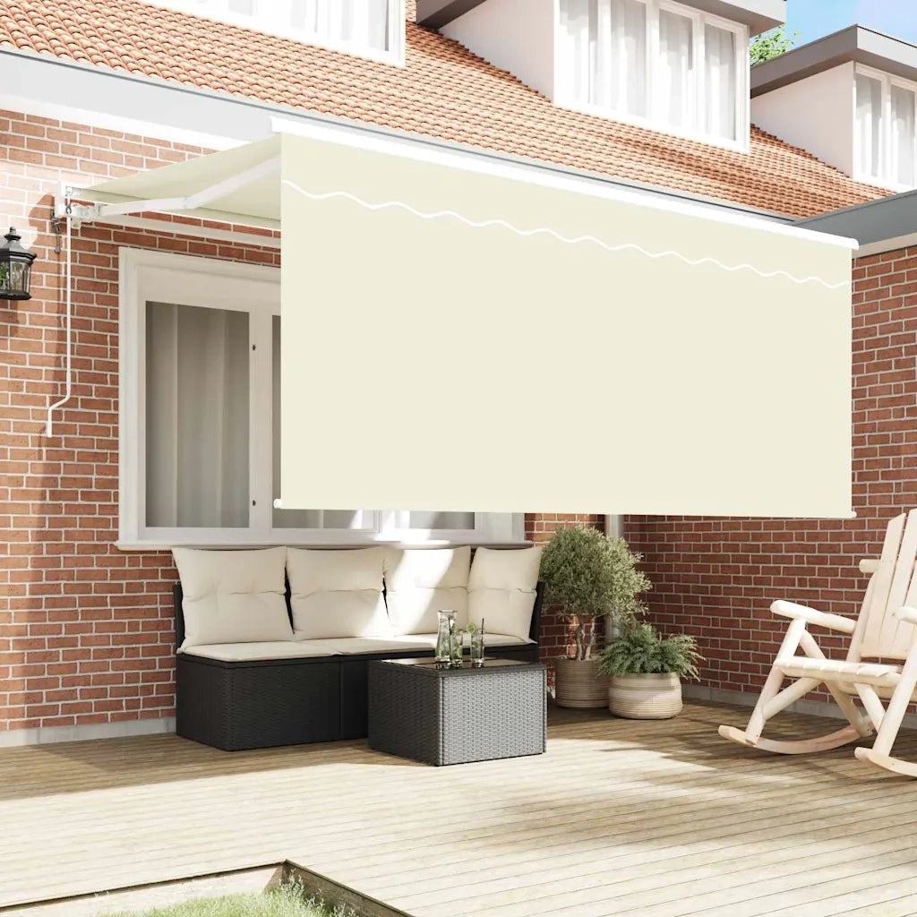 Tenda Retrattile Crema 300 x 200 cm Poliestere e Alluminio 3329494