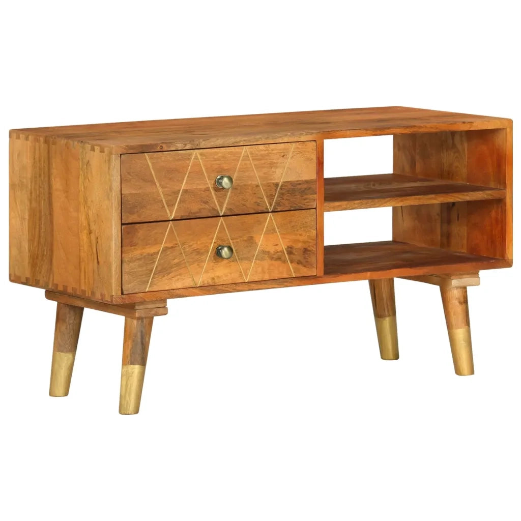 Mobile Porta TV 85x35x47 cm in Legno Massello di Mango 285855