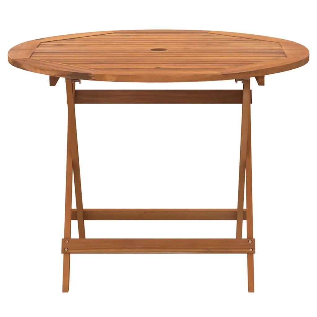Tavolo da Giardino | Tavolino da esterno Pieghevole ? 90x75 cm Legno Massello Acacia