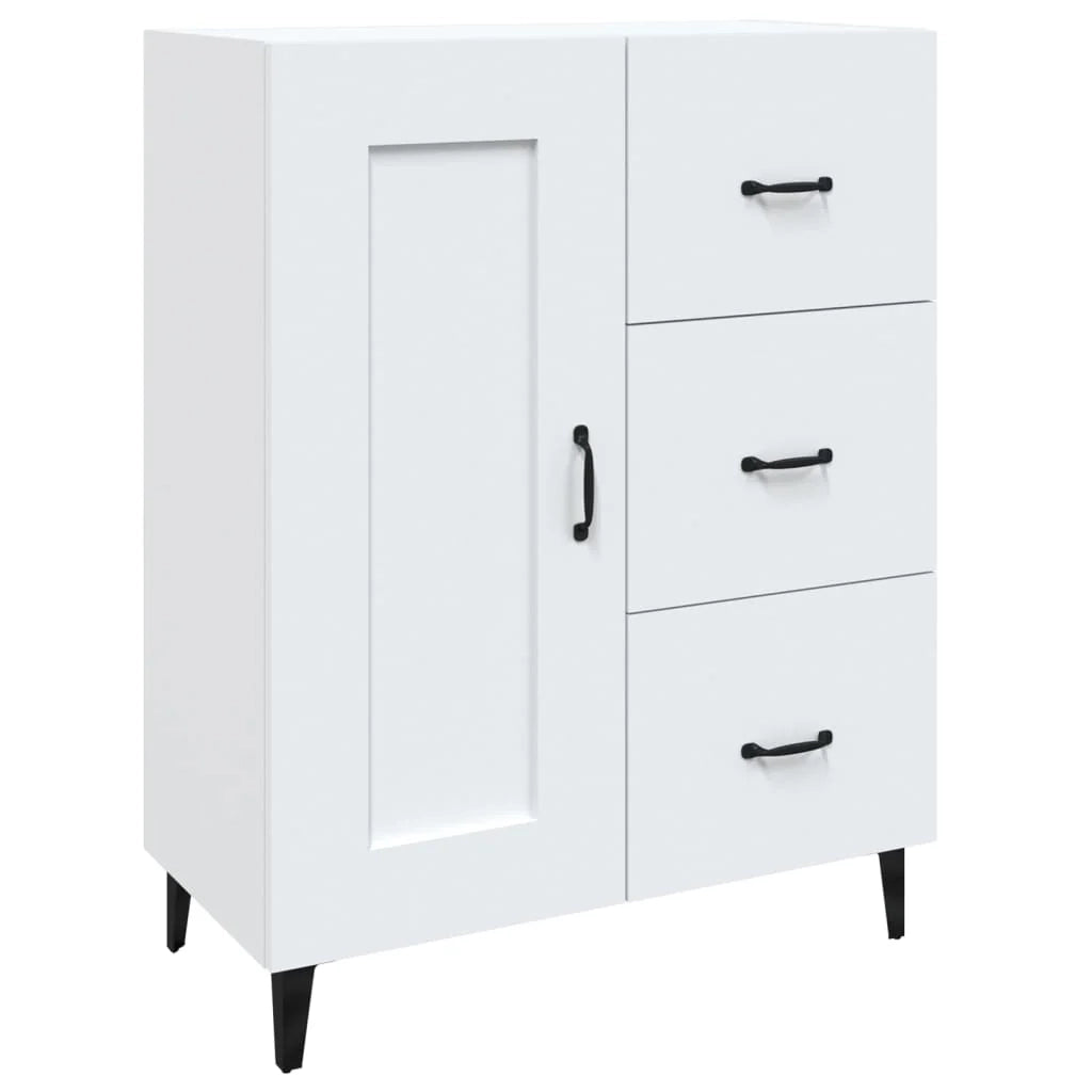 Buffet credenza cassettiera mobiletto mobile contenitore organizer per cucina soggiorno salotto 69,5 x 34 x 90 cm legno ingegnerizzato bianco 02_0030424