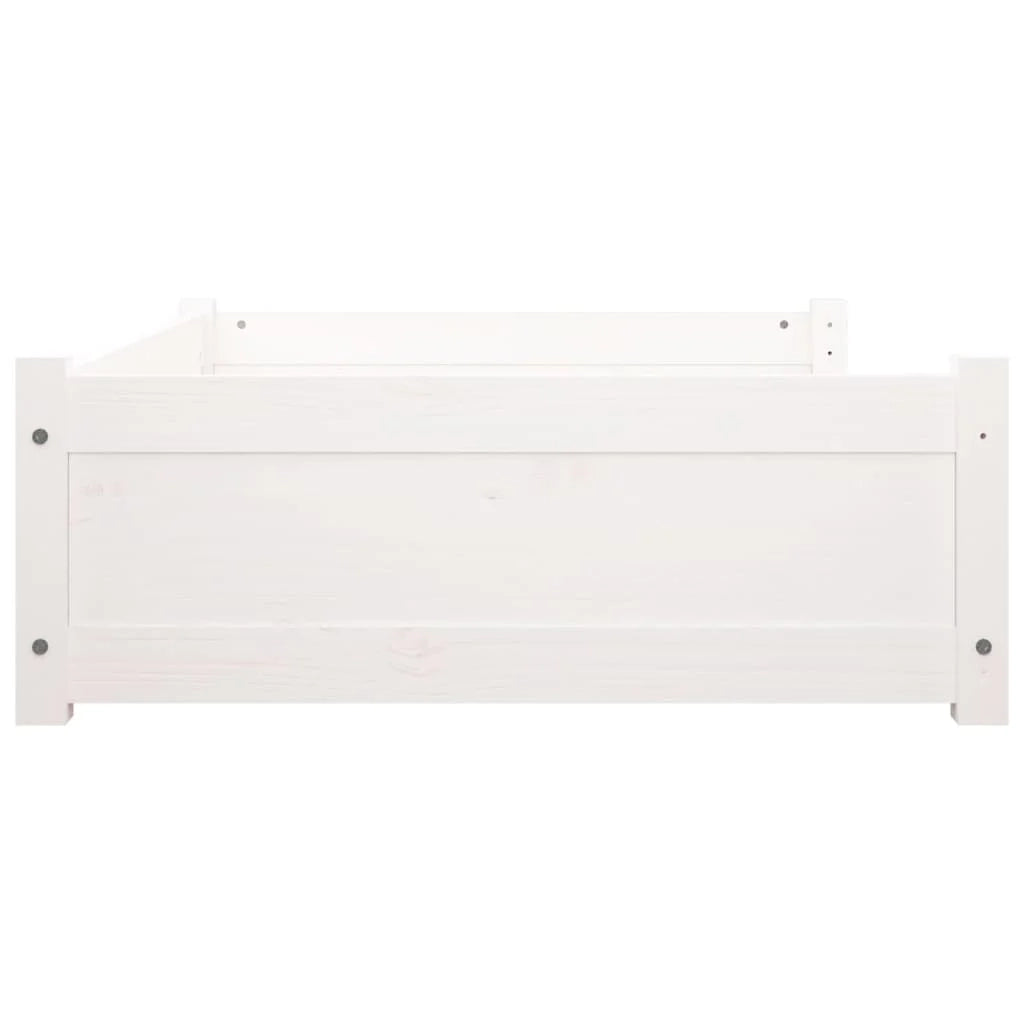 Cuccia per cani comoda cesta da divano 105,5 x 75,5 x 28 cm legno di pino massiccio bianco 02_0042633