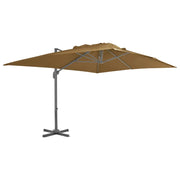 Ombrellone da Giardino con Base Portatile Tortora 276349