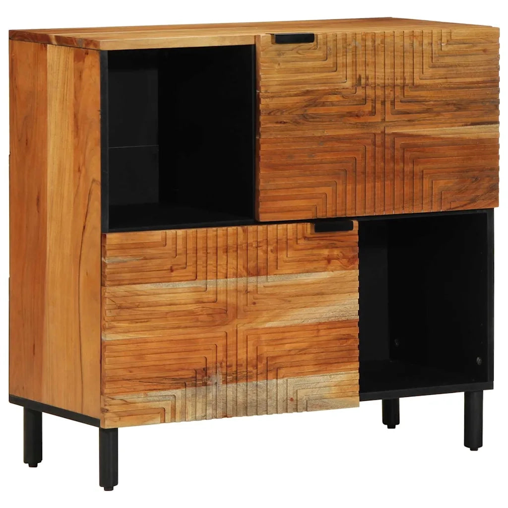 Credenza Naturale 80 x 33,5 x 75 cm Legno di Acacia Massello 4017783