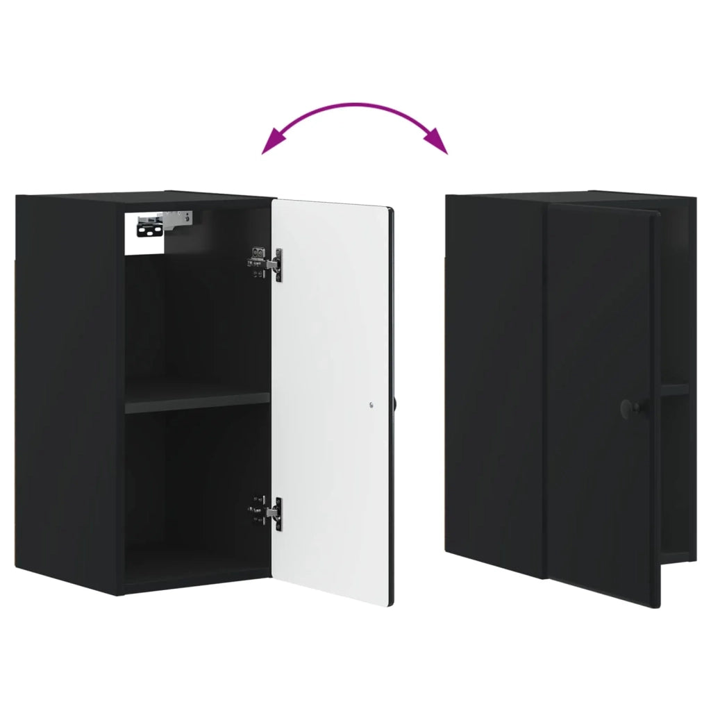 Armadio da bagno a muro BREDA Nero 30 x 31 x 59 cm 897466