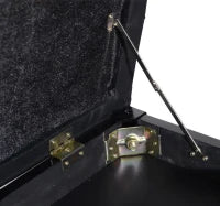 Sgabello Pianoforte Professionale con Vano Portaoggetti Finta Pelle, Legno 76 x 36 x 50cm Nero Sgabello Panchetta Panchina Sedia per Pianoforte con vano portaoggetti