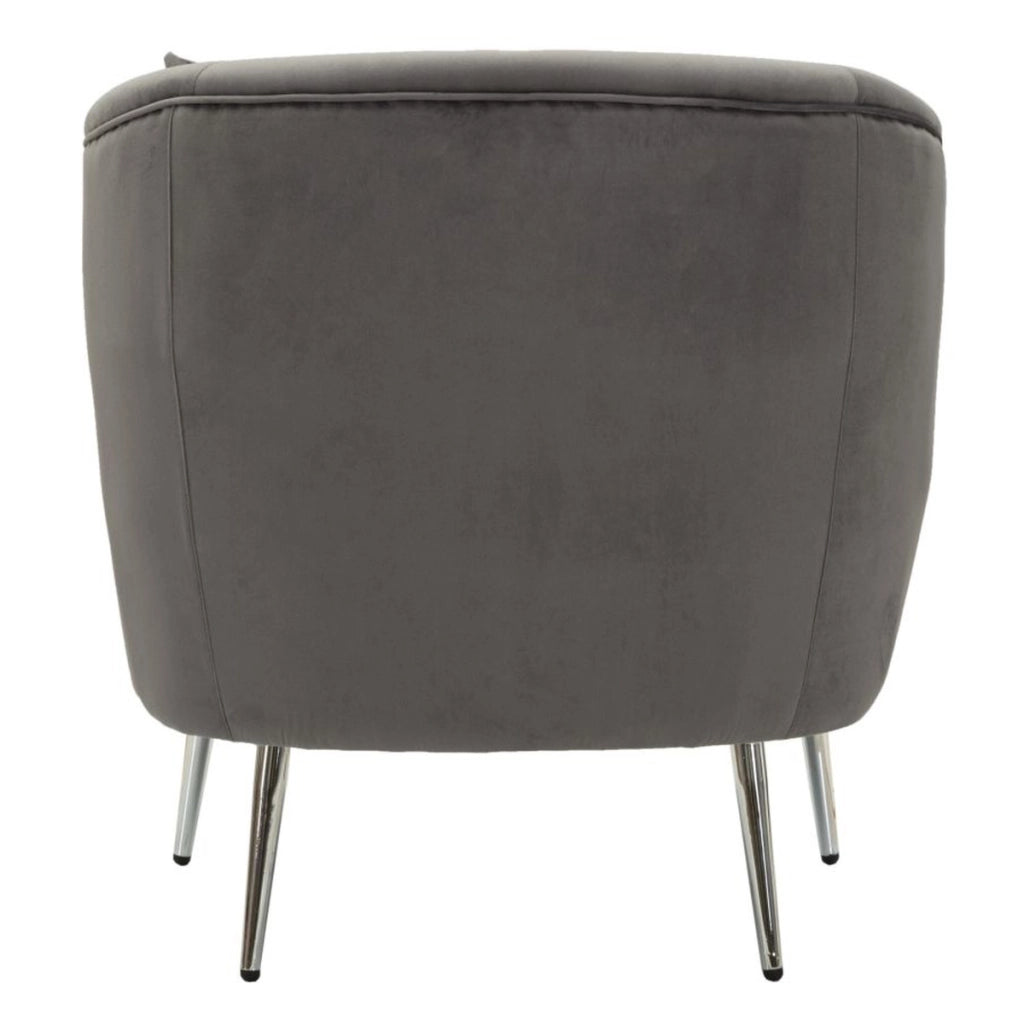 Poltrona VKH313, Grigio, Legno, 73x66x78 cm
