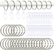 Giradischi a 30 pezzi, 38 mm con ganci, adatti per tende e docce, ganci per tende per anelli, tende per anelli per tutte le tipologie di tende (38 mm)