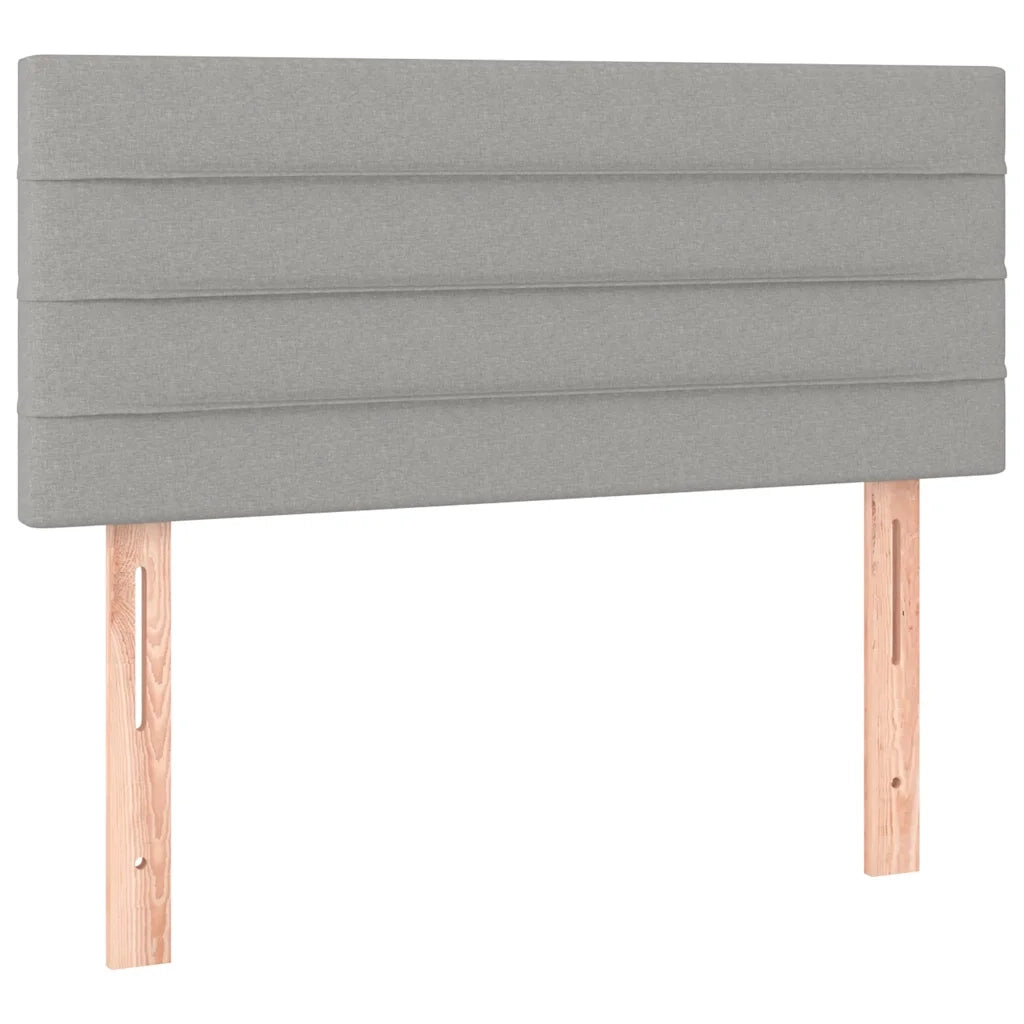 Letto a Molle Materasso e LED Grigio Chiaro 120x190 cm Tessuto 3270095