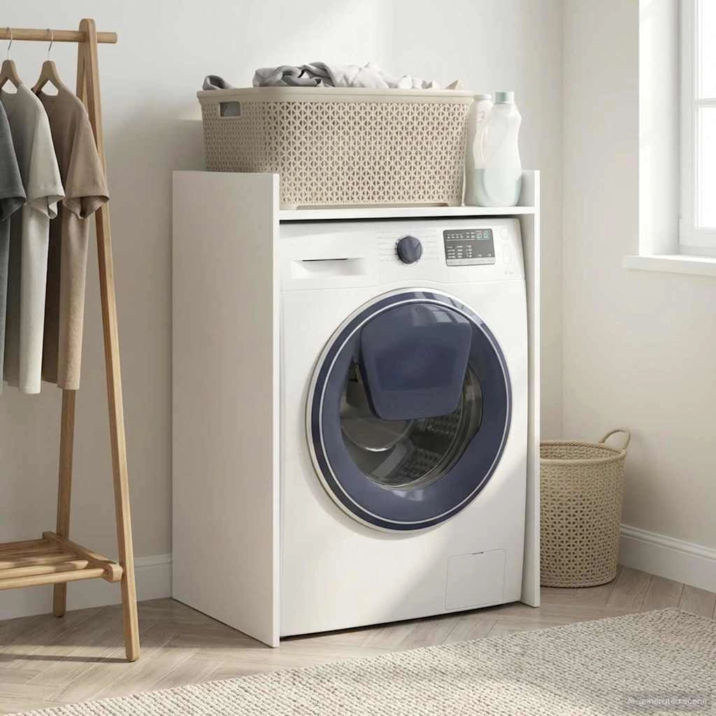 Mobiletto per lavatrice Bianco 67,5 x 48 x 97 cm 8006816