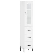 Credenza | Madia | Buffet da pranzo | Armadio da pranzo Bianca 34,5x34x180 cm in Legno Multistrato
