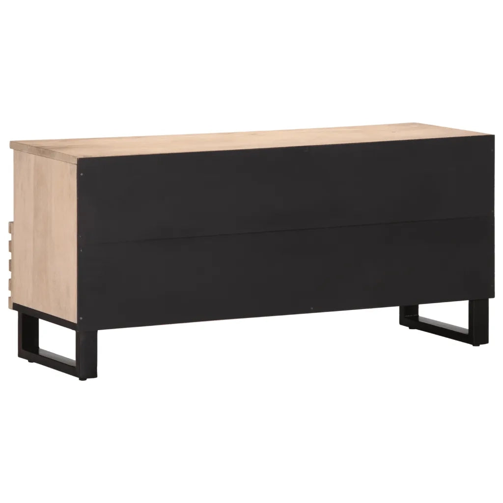 vidaXL Mobile Porta TV 100x34x46 cm in Legno Massello di Mango