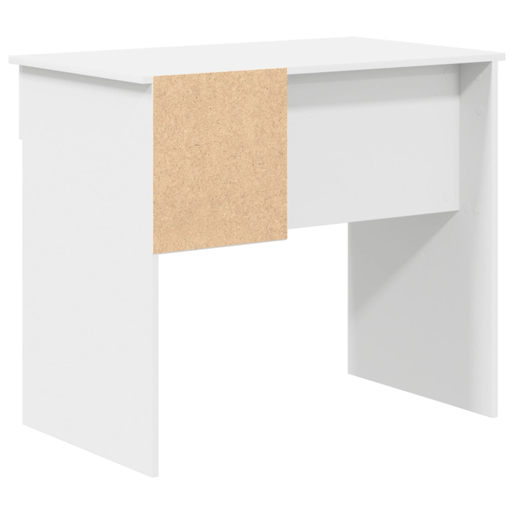 Scrivania con spazio di archiviazione Bianca 90x49.5x75 cm Legno ingegnerizzato