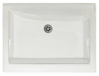 Mobile Lavatoio 83x60x87 cm 2 Ante Asse in Legno Montegrappa Acqua Marella Bianco Lucido