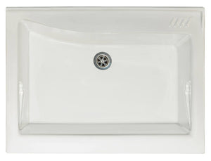 Mobile Lavatoio 83x60x87 cm 2 Ante Asse in Legno Montegrappa Acqua Marella Bianco Lucido