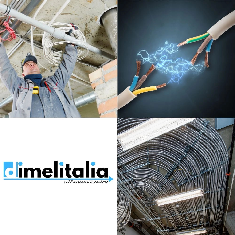 Cavo elettrico grigio fror gommato flessibile tutor bipolare antifiamma 2 fili *** lunghezza metri 10, sezione condut...