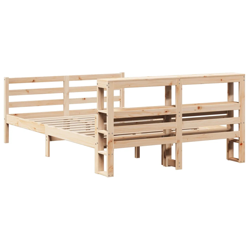 Giroletto con Testiera 150x200 cm in Legno Massello di Pino