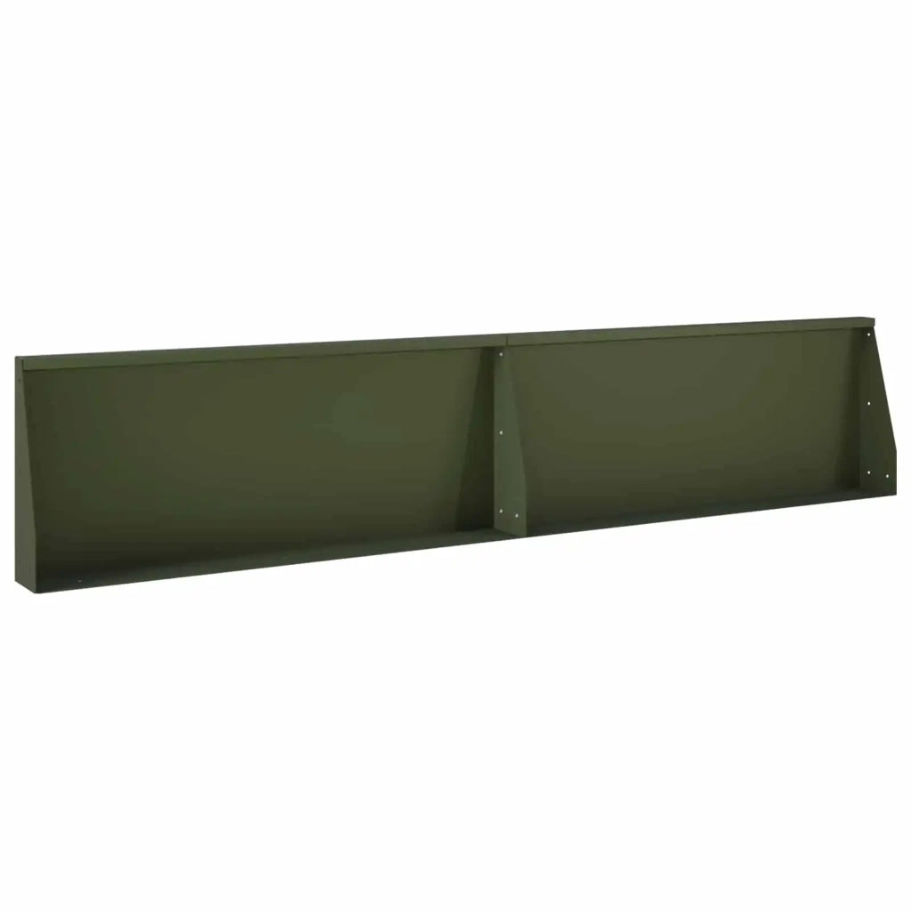 Muro di contenimento 8 pz 300 x 100 x 50 cm Acciaio Verde Oliva 3449257