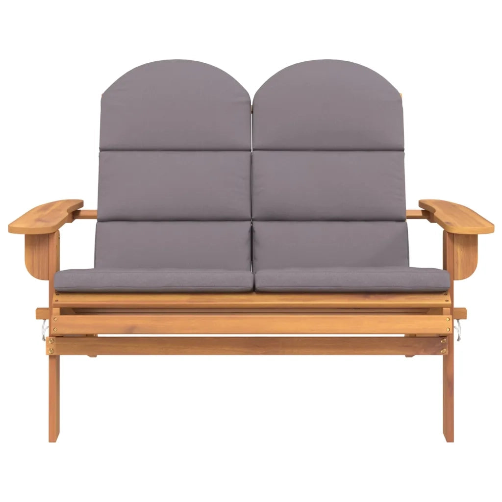 Panchina Giardino Adirondack Cuscini 126 cm Massello di Acaciacod mxl 71600