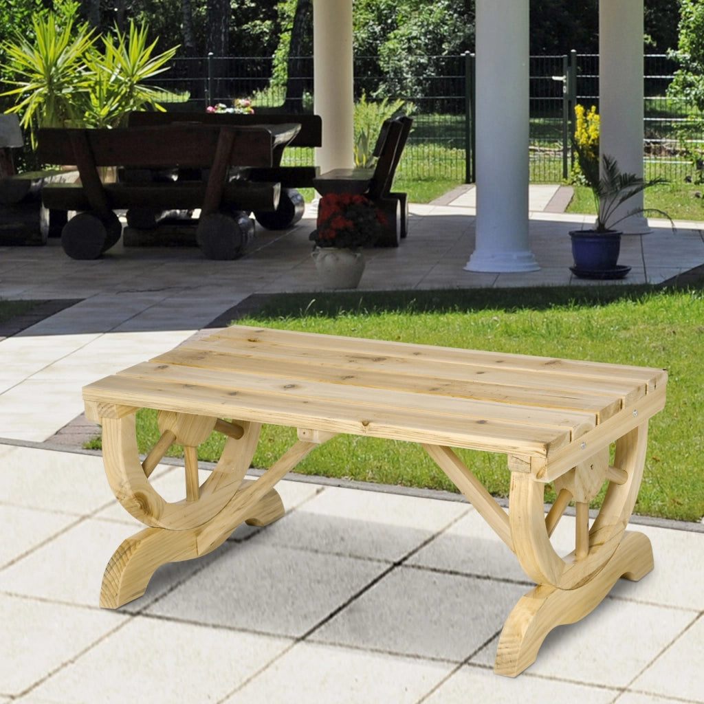 Panchina da Giardino in Legno ¨C zephmum ¨C Naturale 98x50x39.5 cm