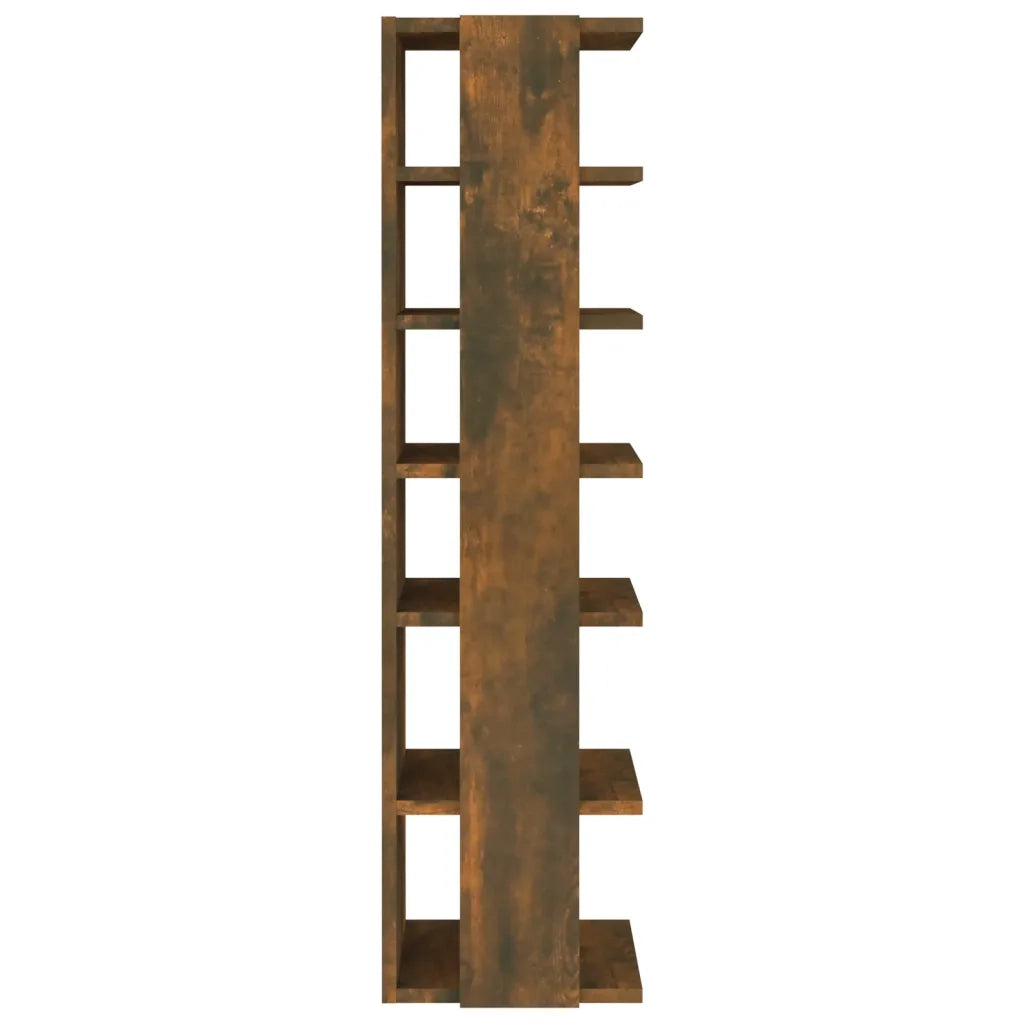 Scarpiere 2 pz | Mobile per scarpe Rovere Fumo 27,5x27x102 cm in Legno Multistrato