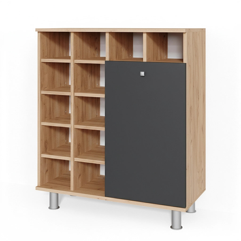 Armadietto da bagno con portabiancheria Fynn Antracite 78.4 x 91.6 cm Vicco