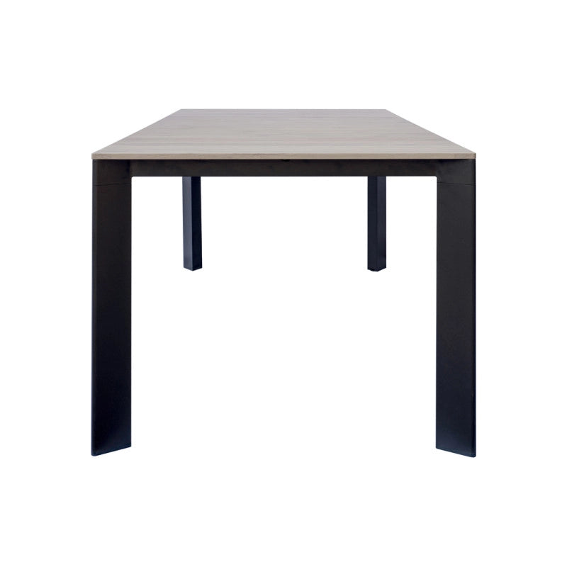 Tavolo Arenzano 211/276 Alluminio Antracite Top Alluminio Effetto Legno Moia
