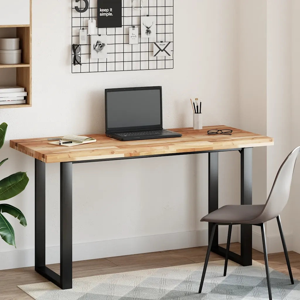 vidaXL Piano Scrivania a Olio 120x60x4 cm Legno Massello Acacia