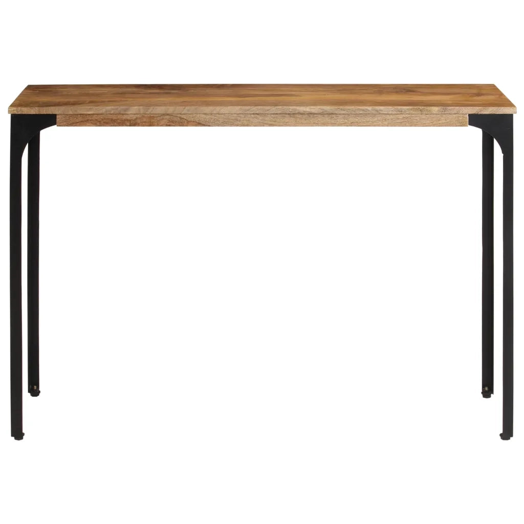 Tavolo Consolle Marrone 110x35x76 cm Massello Mango e Ferro 374901