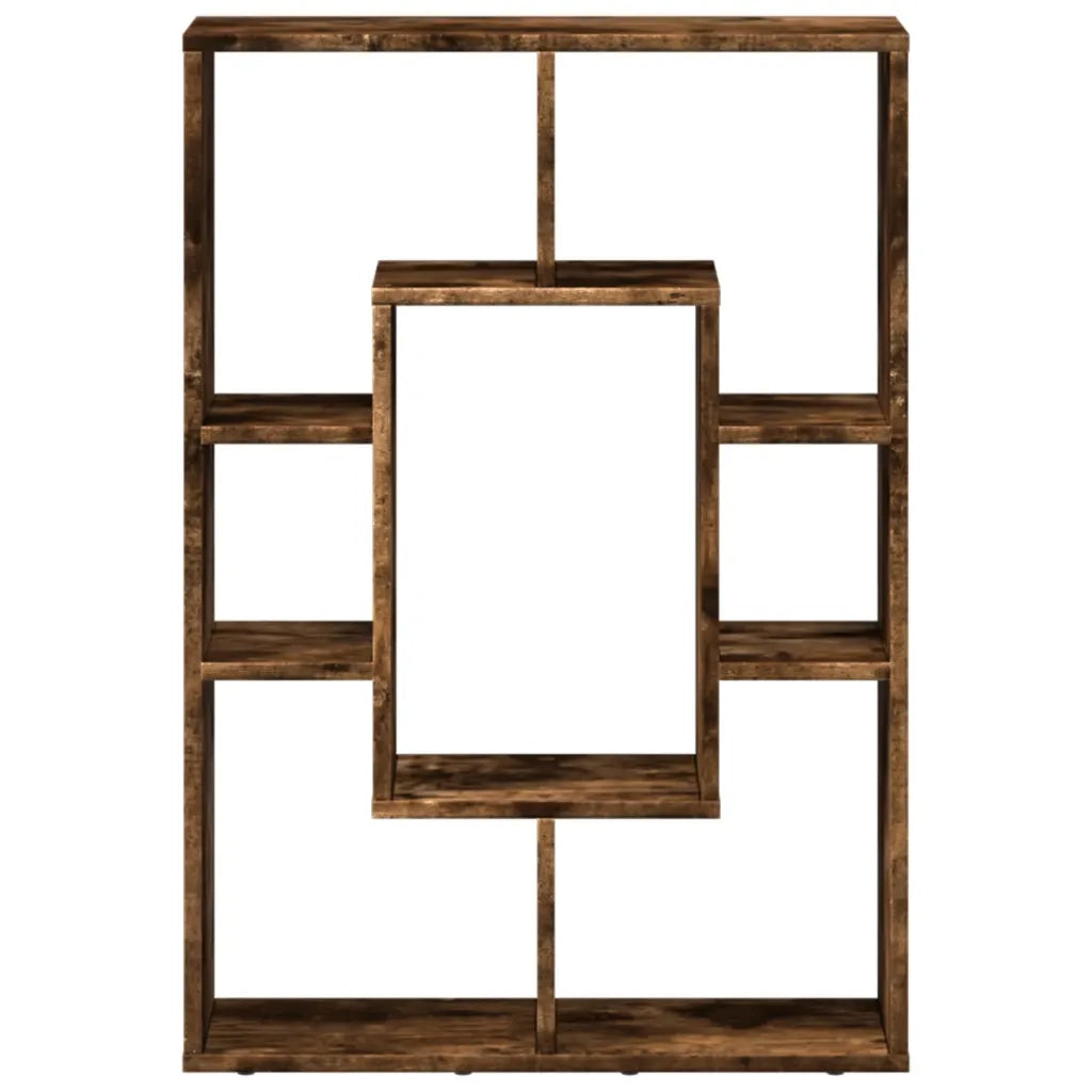 Libreria-Scaffale per Libri-Mobile di Stoccaggio Rovere Fumo 63x20x90 cm in Truciolato