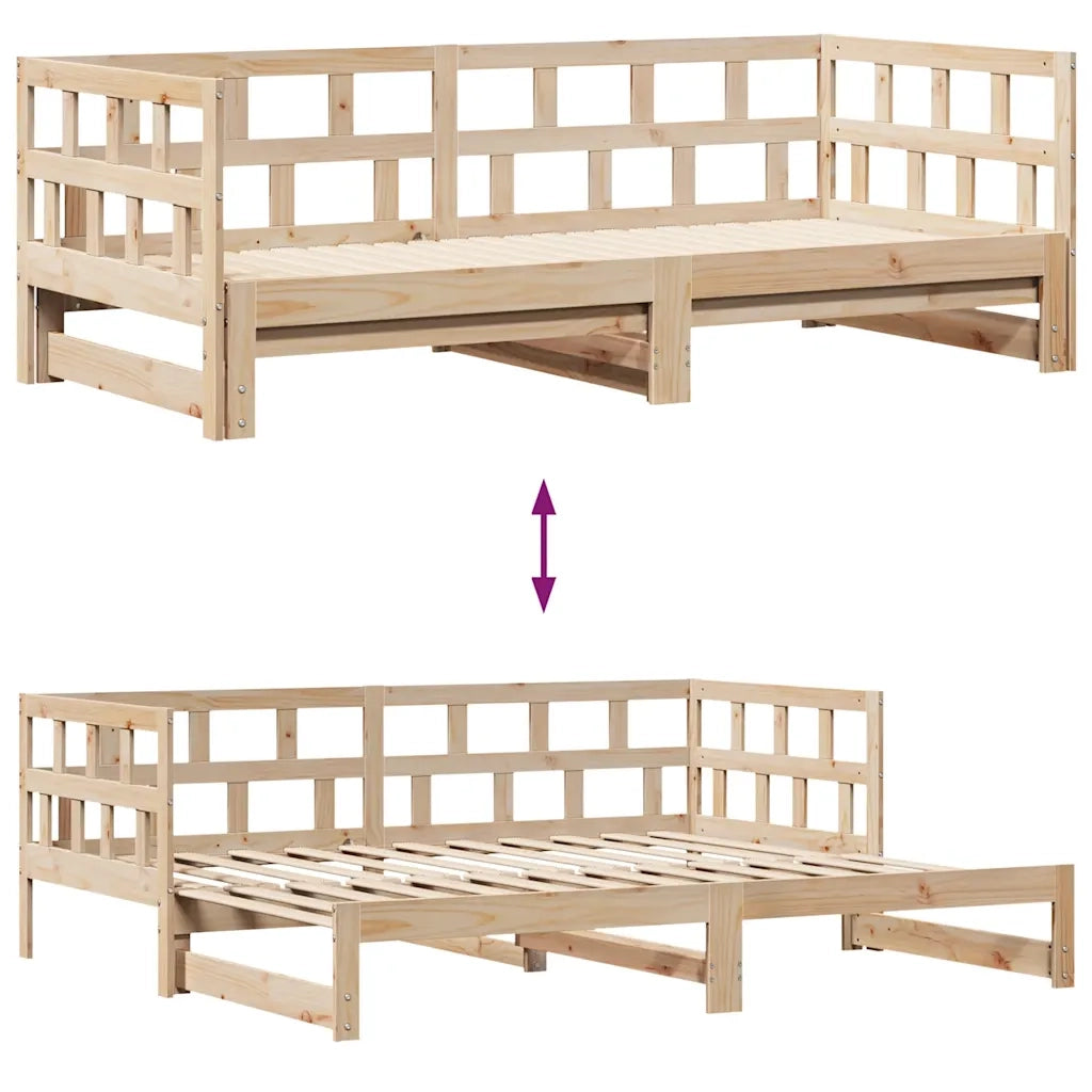 Divano Letto Estraibile con Cassetti senza Materasso 80x200 cm 3302209