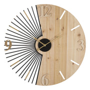 Orologio da parete Wordy in ferro e legno multicolor