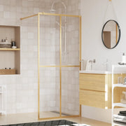 Parete per Doccia Walk-in Vetro Trasparente ESG 80x195 cm Oro 154943