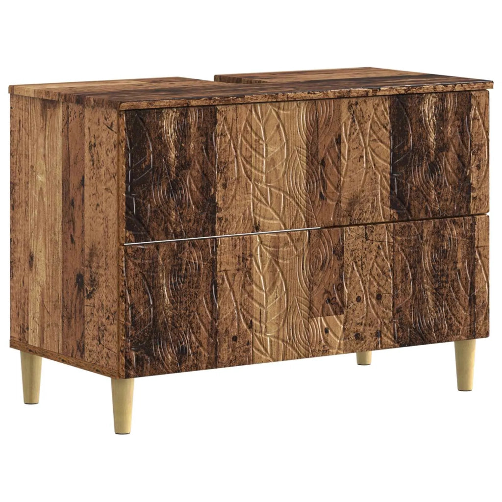 Set di armadietti da bagno in 3 pezzi DELFT Legno antico 3417790