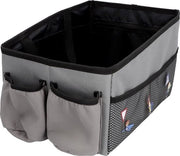 Organizzatore per sedile posteriore, con 12 contenitori, grande e pieghevole, per l'auto, con chiusura a clip, 12 contenitori, grigio