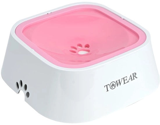Ciotola per cani senza schizzi con disco galleggiante, 1,5 l, beva lentamente, anti-overfill, anti-accaparramento, senza residui, ciotola per cani, gatti, cuccioli e gattini, azzurro cielo (rosa)