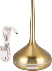 Diffusore Aromaterapico 120Ml con Lampada da Tavolo a Led 7 Colori - Umidificatore in Oro.