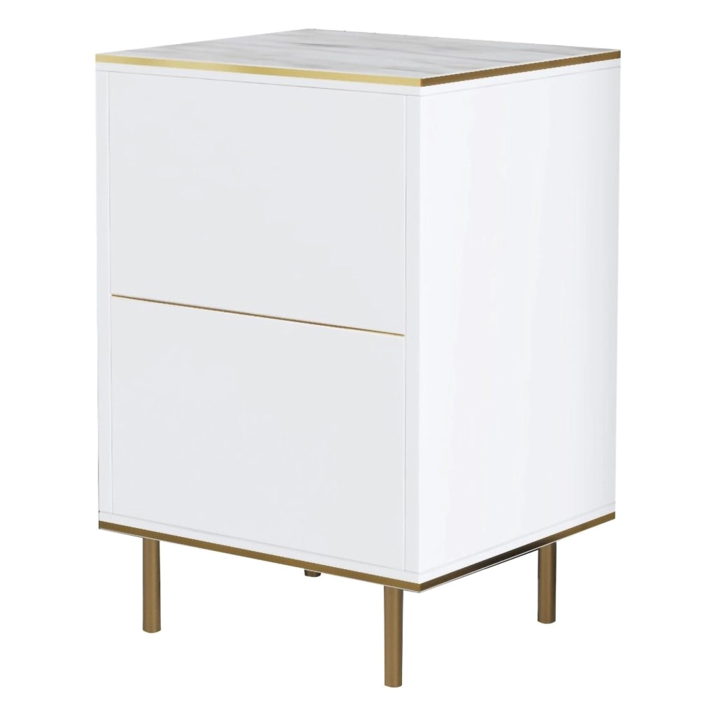 Vestone, Comodino un Ripiano, 40x35x60h cm Bianco