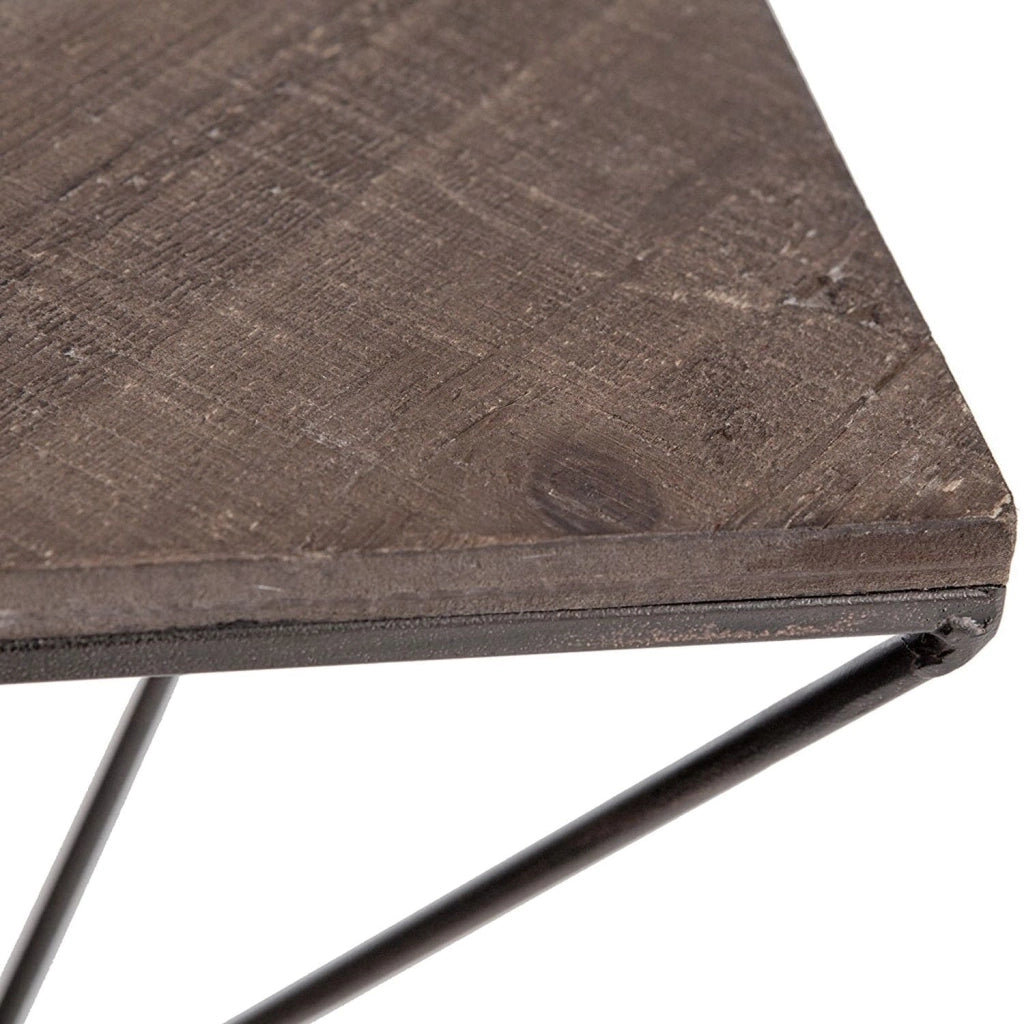 Caccuri, Mensola 3 Ripiani, 45x13x34h cm Marrone Noce