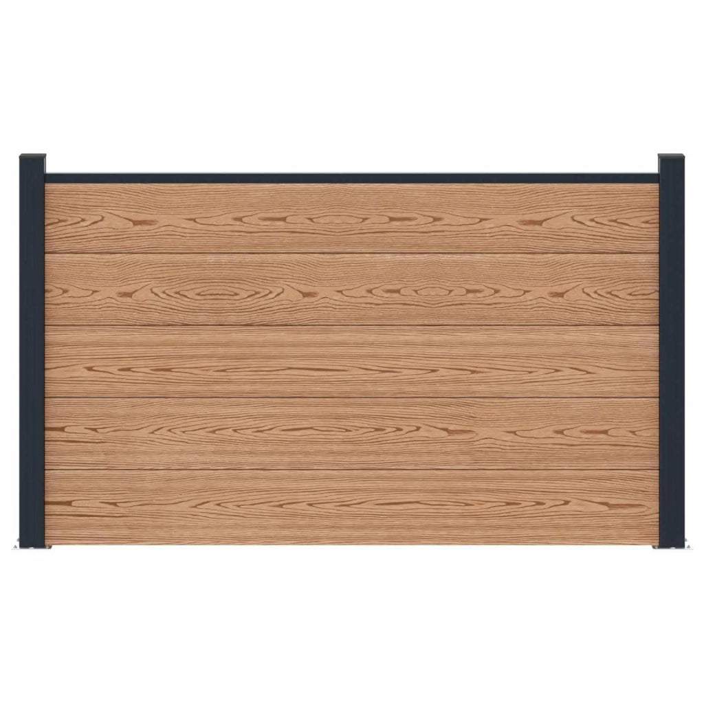 Pannello di Recinzione WPC e Alluminio Marrone 42039070
