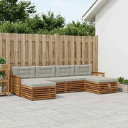 Set di divani da esterno 6 pz Legno di Acacia Massello 3383689
