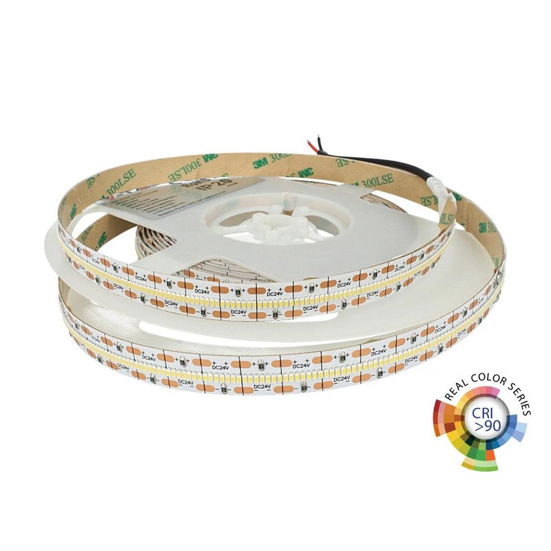 24V Bobina Striscia Led 21W/M 2000LM/M 3000K CRI 95 IP20 3500 SMD 2110 5 Metri SKU-2602