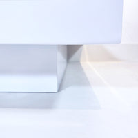 Camino a Bioetanolo da Pavimento 70x70x35 cm Panarea Bianco