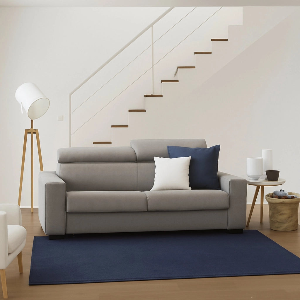 Amalfi, Divano Letto 2 Posti Sfoderabile Made in Italy, 200x95 cm Grigio Tortora