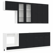 Unità Cucina LUCCA 8 pcs Nero Legno ingegnerizzato 3438154