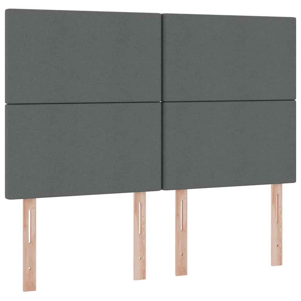 Letto con contenitore LED e materasso Grigio Scuro 140 x 200 cm