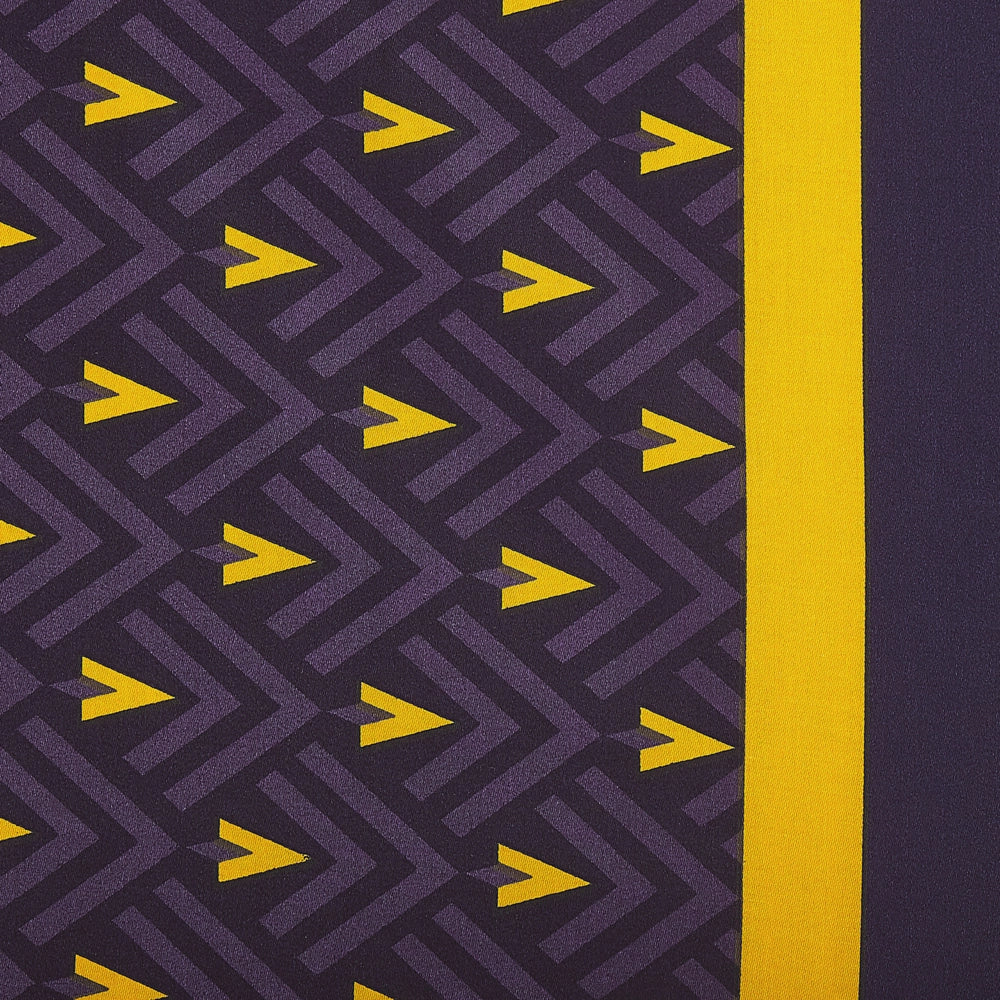 Set copripiumino e federa in misto cotone blu scuro e giallo 135 x 200 cm Camera da letto moderna