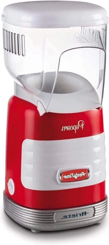 Macchina per Pop Corn per Feste 60 g Mais - Pop Corn in 2 Minuti con Aria Calda - Senza Grassi - 1000 Watt - Rosso