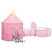 Tenda da Gioco per Bambini-Tenda Giocattolo Rosa con 250 Palline 301x120x128 cm 659597