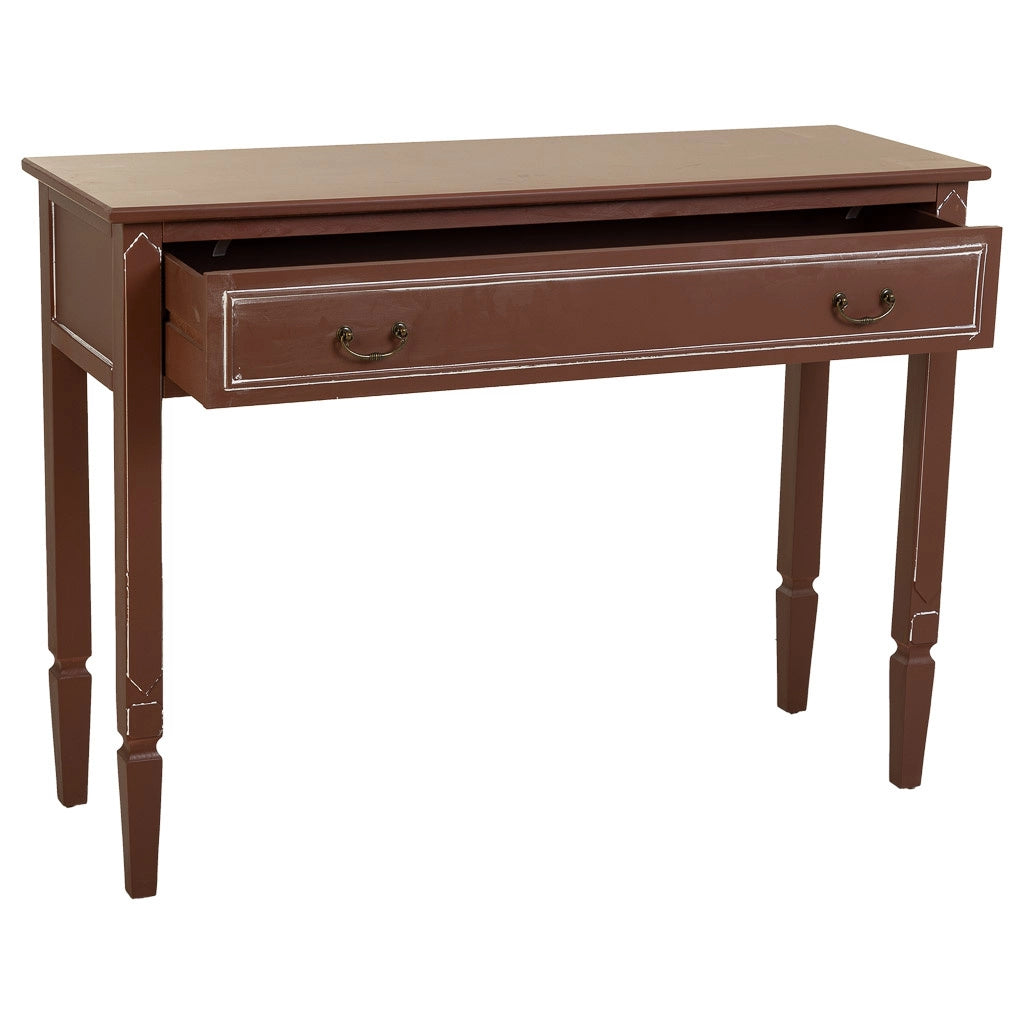 Mobile da ingresso in legno marrone 112x38x82h